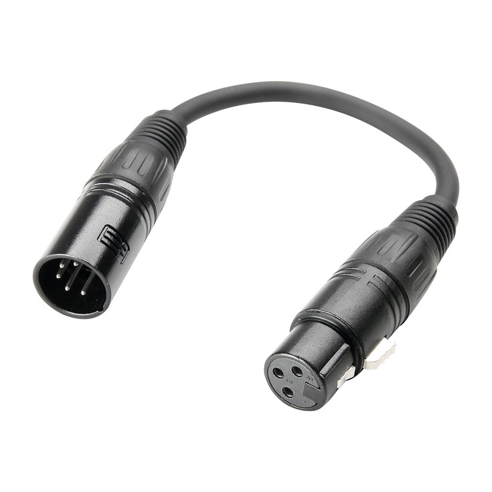 Adaptateur DMX 3 points femelle - 5 points mâle